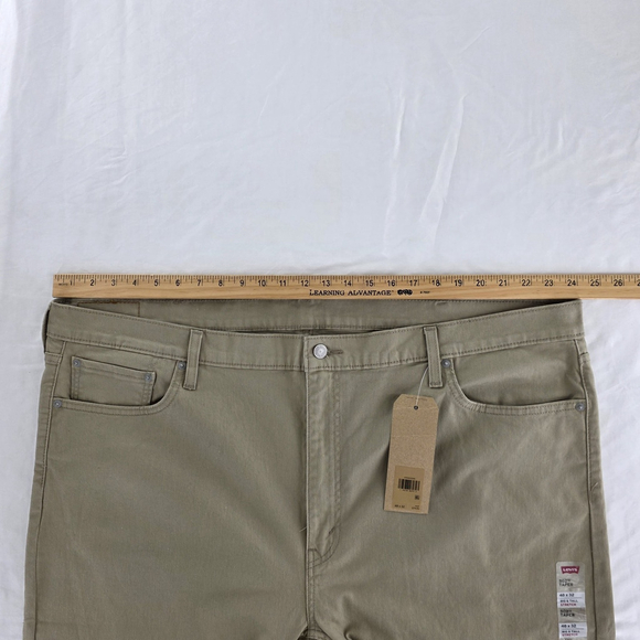 Casual Utility Levi’s 502 Taper Big & Tall Pants Men’s 48x32 Stretch Khaki Twill - Picture 11 of 14